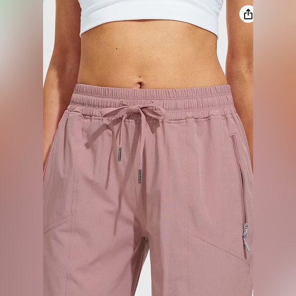 Libin Lightweight Joggers Women's Size Medium Dusty Rose Pink Quick Dry Pants - Picture 6 of 10
